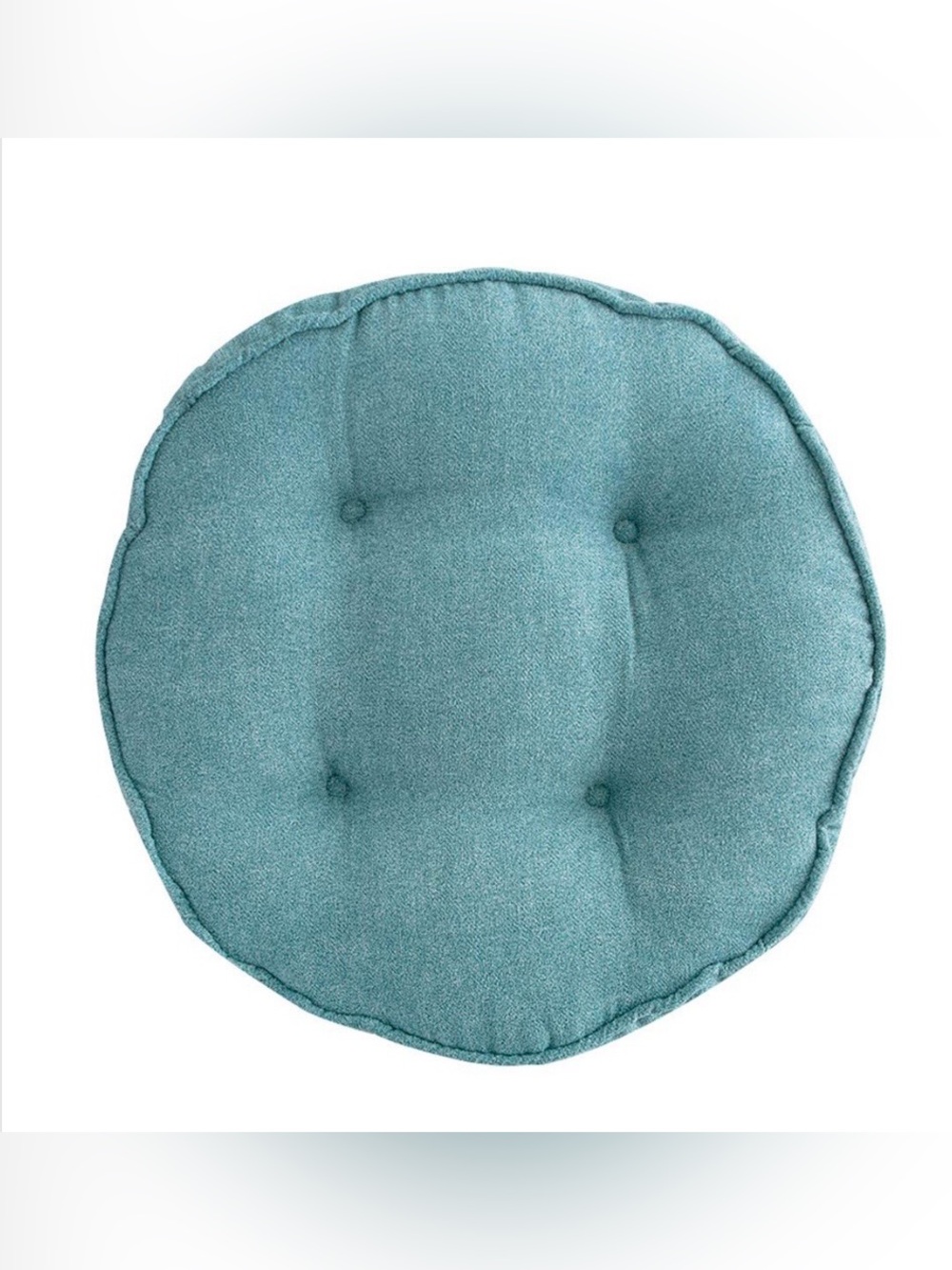 Round Tufted Chair Cushion 18” - LAKE BLUE